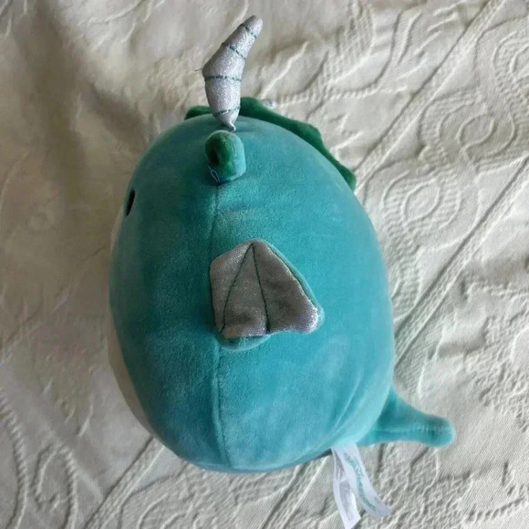 Squishmallows Avrill The Dragon 8” Kellytoy Blue Green Stuffed Animal Plush Soft - Picture 5 of 12